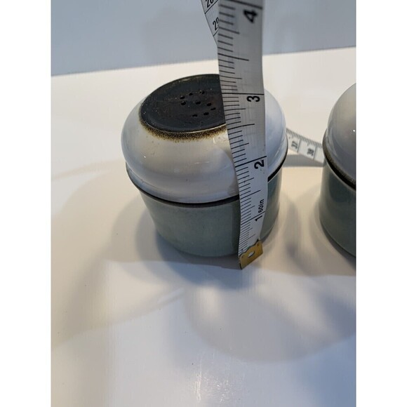 Vintage Denby Romance Salt & Pepper Made In England Blue White Classic Ceramic - Picture 7 of 9